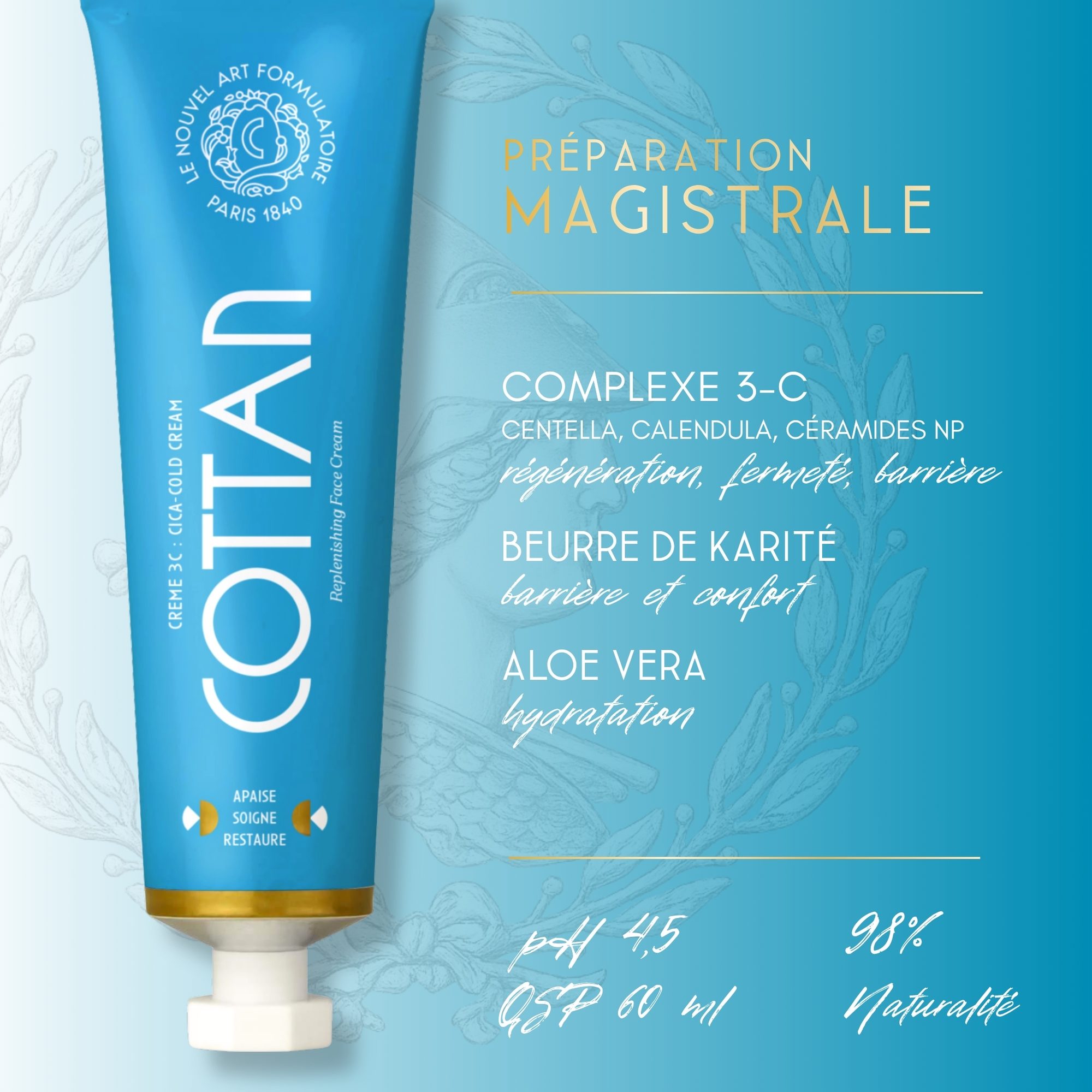 Crème Visage Cica-Cold COTTAN — composition et actifs