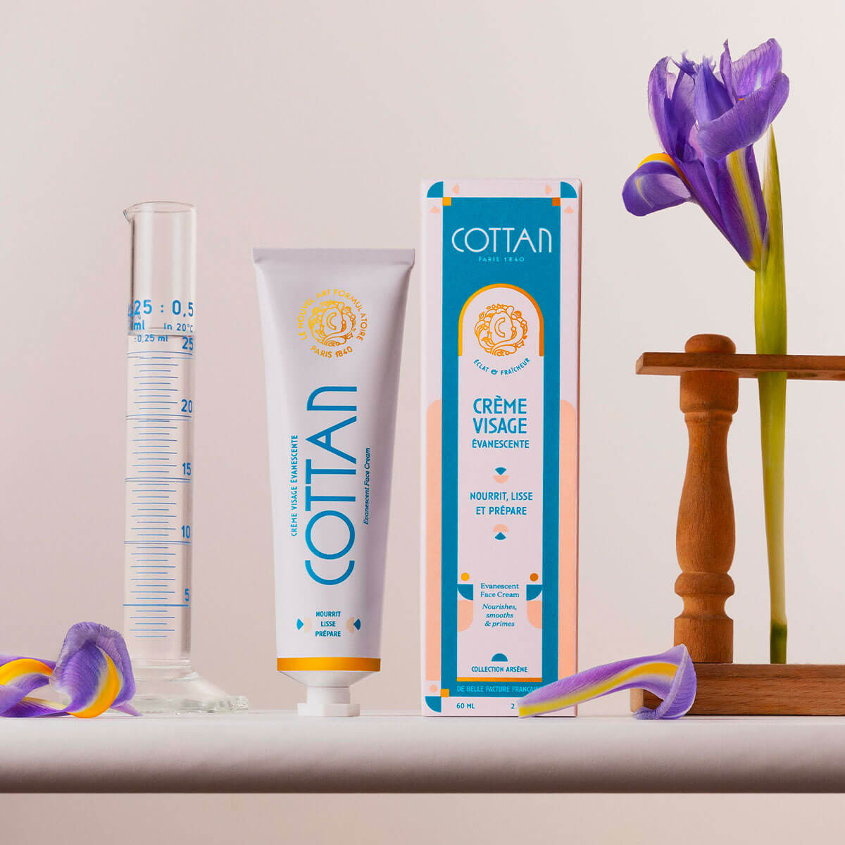 COTTAN - Crème visage évanescente vanishing - Soin Visage - Produit et pack dans laboratoire