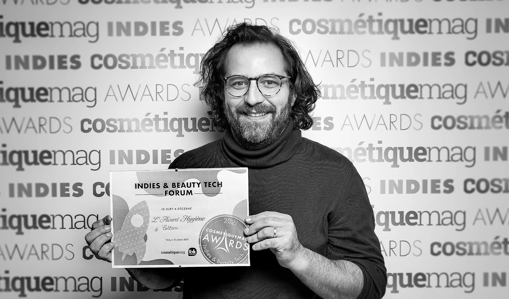 Ganaël Bascoul pour Cottan lors des CosmetiqueMag Indies Awards 2021