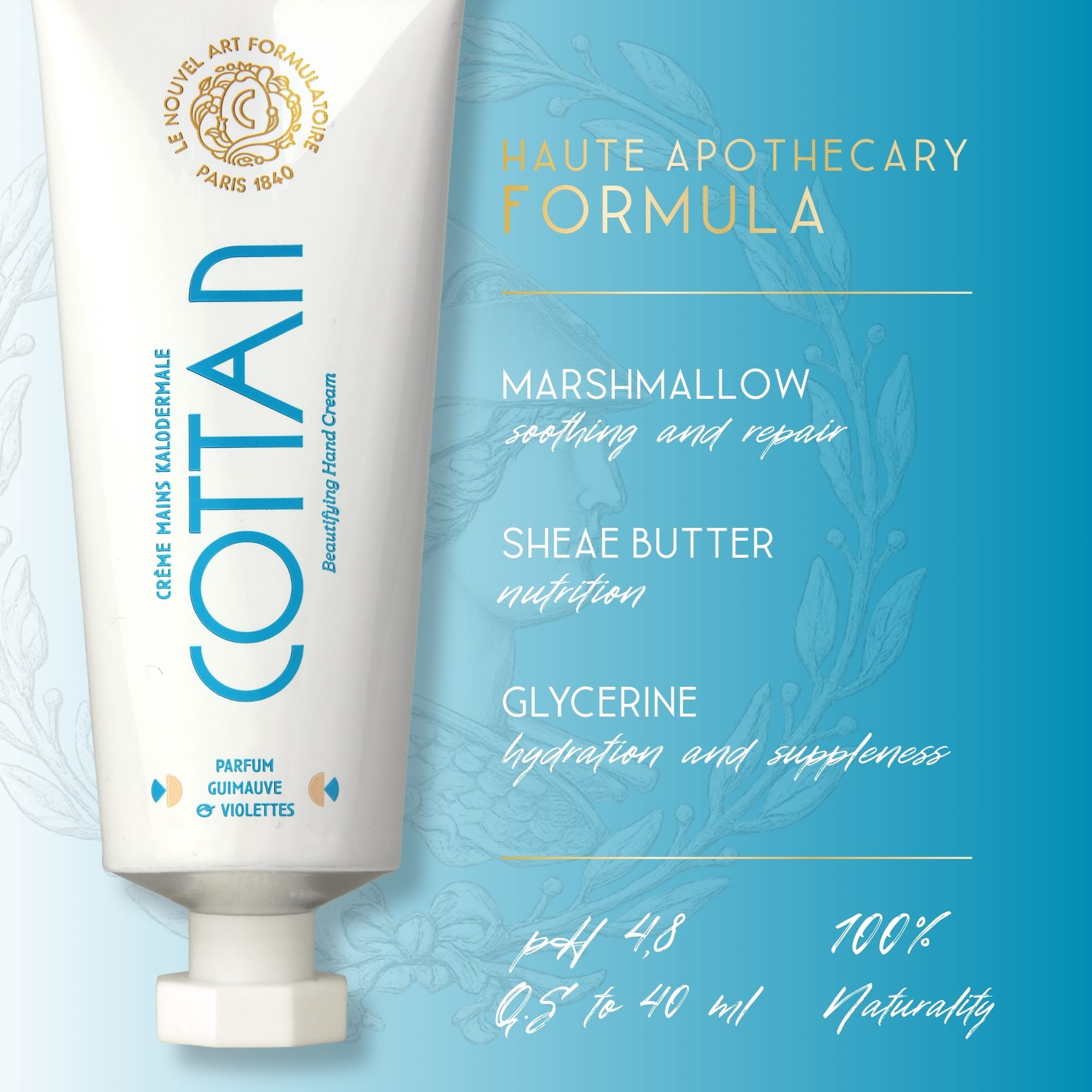 Crème Mains Kalodermale COTTAN — composition et actifs (version anglaise)