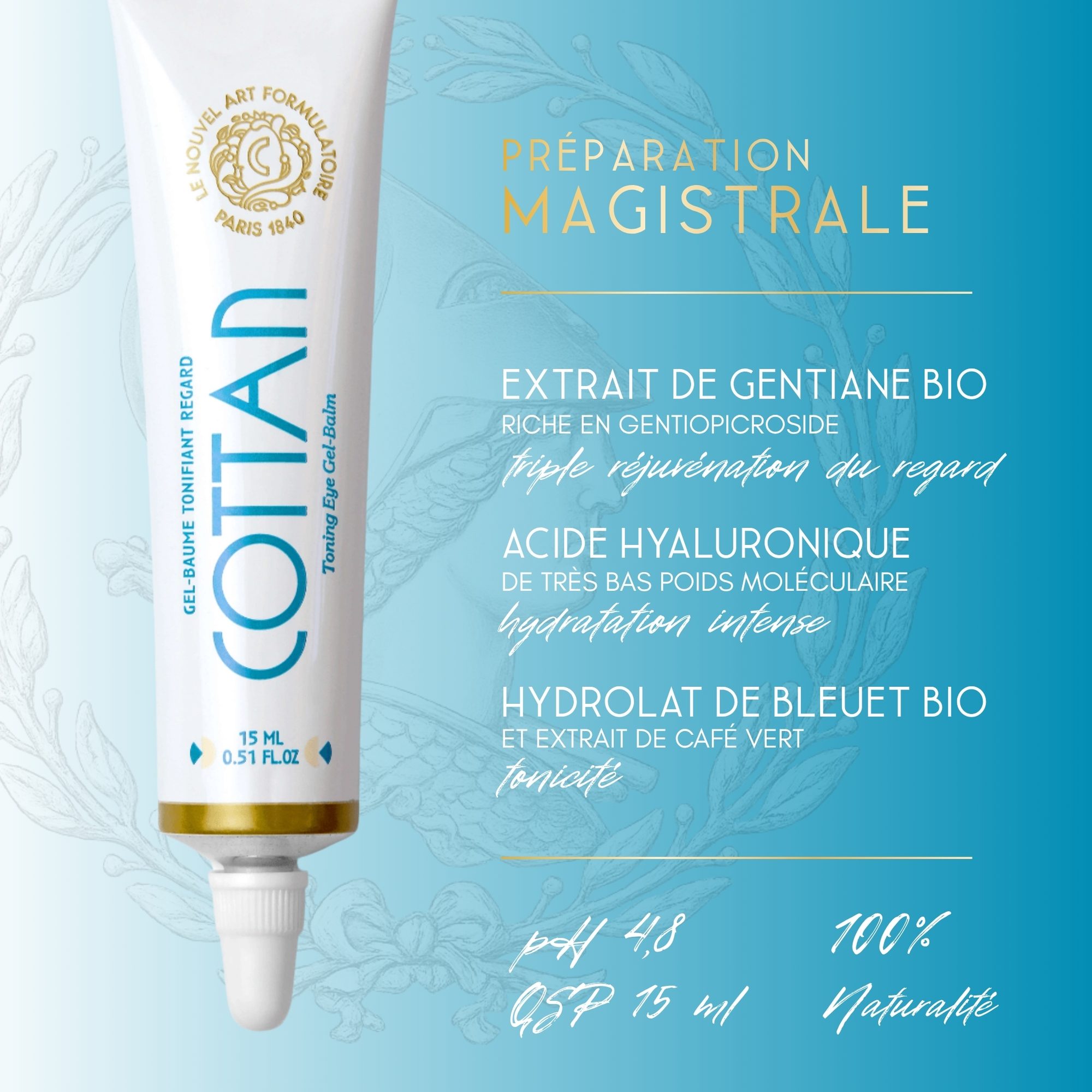 Gel-Baume Tonifiant Regard COTTAN — composition et actifs